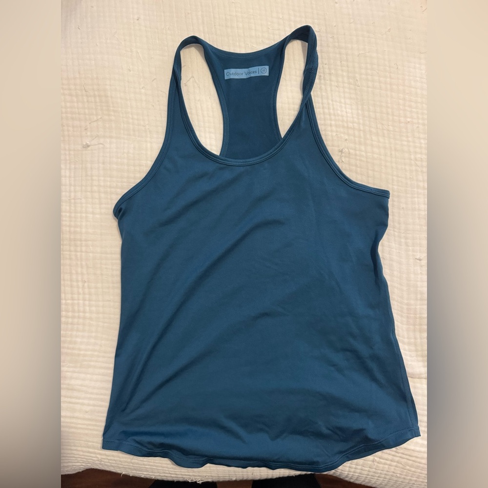 Outdoor Voices Women's Teal Racerback Tank Top
